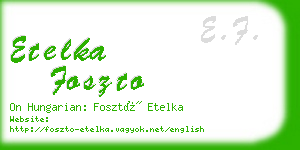 etelka foszto business card